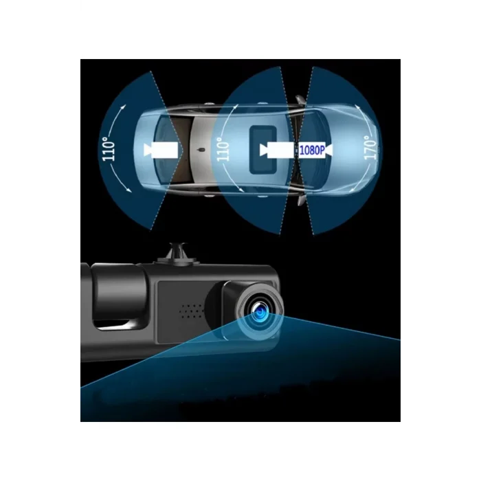  S-1 1080p Araç içi Kamera 3 Kameralı ( Ön Görüş - Geri görüş - İç Görüş ) Gece Görüşlü