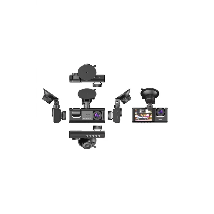  S-1 1080p Araç içi Kamera 3 Kameralı ( Ön Görüş - Geri görüş - İç Görüş ) Gece Görüşlü