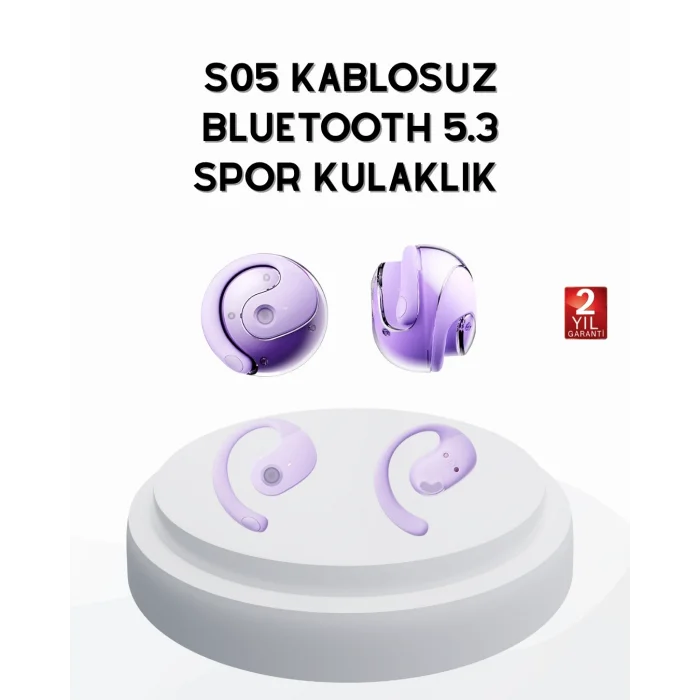 BUĞZ S05 Bluetooth 5.3 Kulaklık IPX4 Su Geçirmez Hızlı Eşleşme Güçlü Stereo Ses