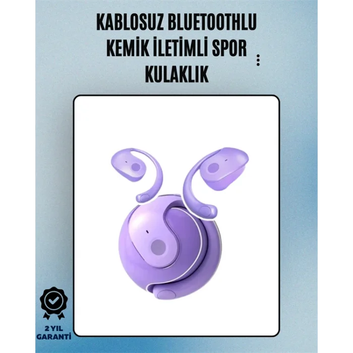 BUĞZ S05 Kablosuz Bluetooth 5.3 Kemik İletimli Spor Kulaklık – IPX4 Suya Dayanıklı, 6 Saat Pil Ömrü - BUĞZ