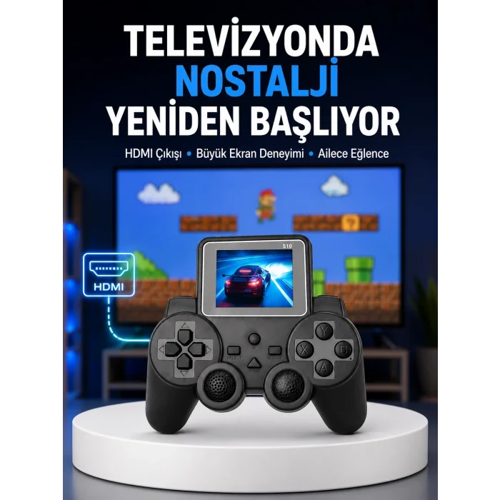 BUĞZ S10 Gamepad HDMI TV Bağlantılı 520 Klasik Retro Oyun 2025 Seri Orijinal Yeni Nesil