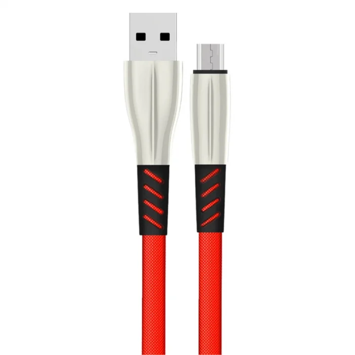 BUĞZ S88 Metal Uçlu Micro Usb Kablo 1m 2.4a - Kırmızı