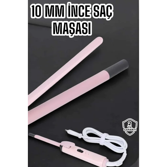 BUĞZ Saç Düzleştirici İnce Bukleler İyon Özelliği Taşınabilir Döner Kablo