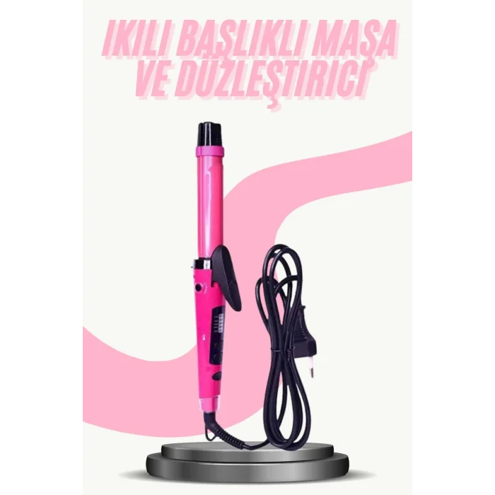  Saç Düzleştirici Şekillendirici Saç Maşası İkili Şekillendirici Isı Ayarlı