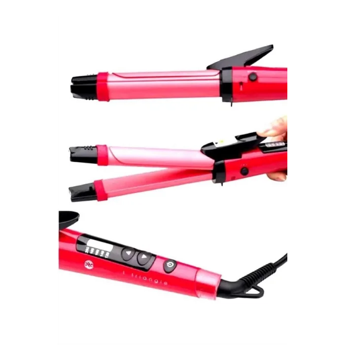  Saç Düzleştirici Şekillendirici Saç Maşası İkili Şekillendirici Isı Ayarlı