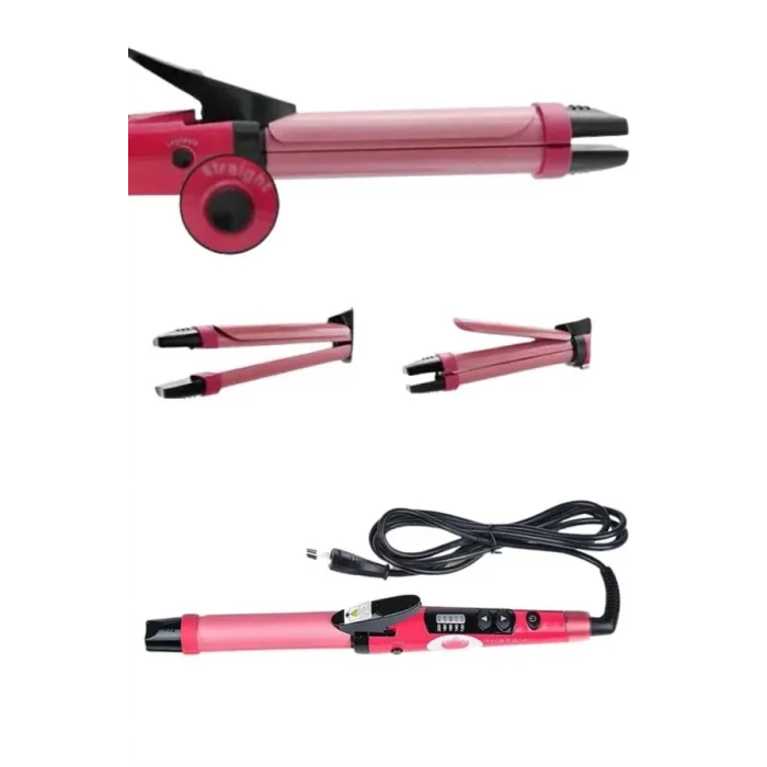  Saç Düzleştirici Şekillendirici Saç Maşası İkili Şekillendirici Isı Ayarlı