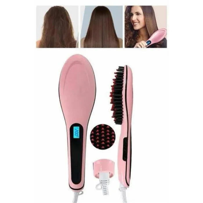 BUĞZ Saç Düzleştirici Tarak Dijital Göstergeli Seramik Kaplama Sıkı Dişli - Lisinya