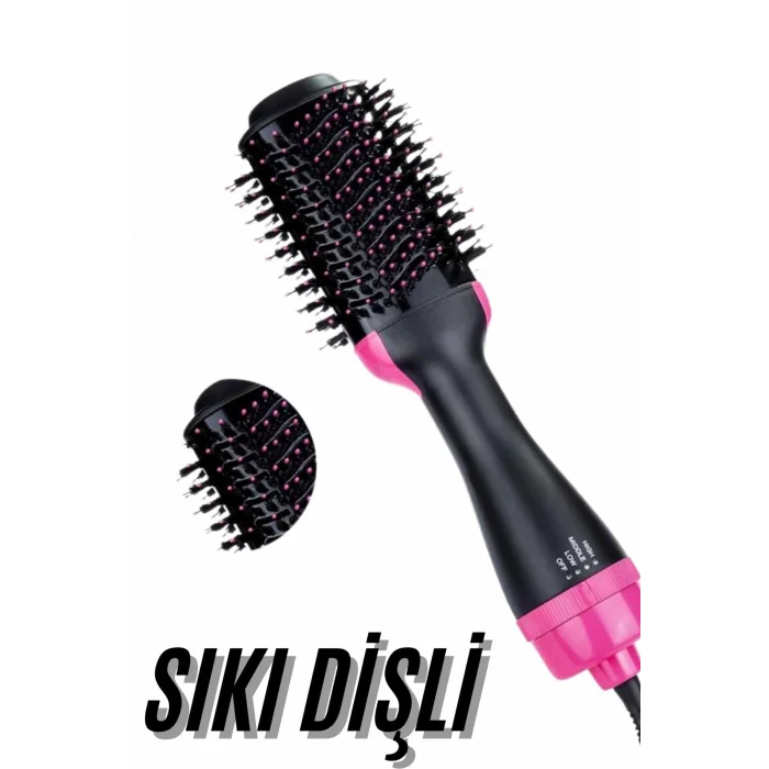 BUĞZ Saç Kurutma Makinesi Saç Düzleştirici Fön Tarak Isı Ayarlı Sıkı Dişli - BUĞZ