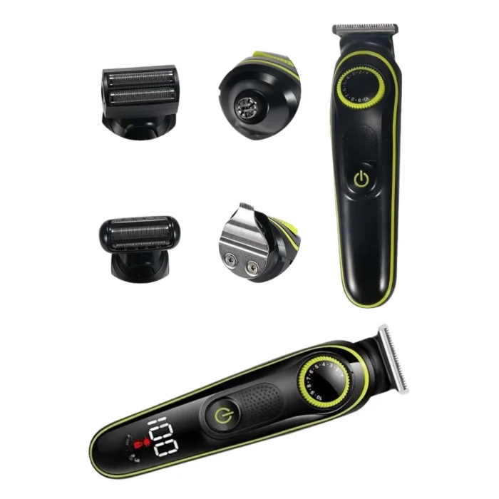  Saç Sakal Şekillendirici Tıraş Makinesi 5 Başlıklı Paslanmaz Çelik Bıçaklı Unısex