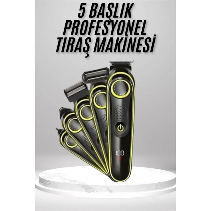 BUĞZ Saç Sakal Vücut Tıraş Makinesi 5in1 Kablosuz Burun Kulak Tıraş Makinesi - Lisinya