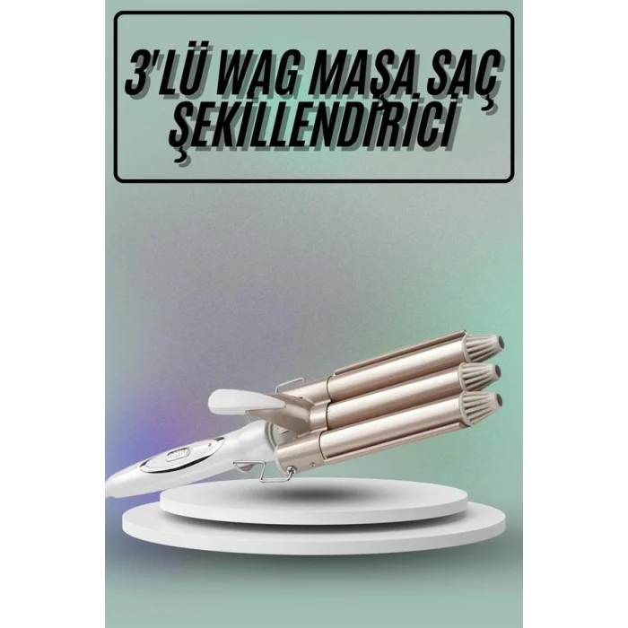 BUĞZ Saç Şekillendirici Wag Maşa Üçlü Yüksek Isı Ayarlı Seramik Kaplama - BUĞZ