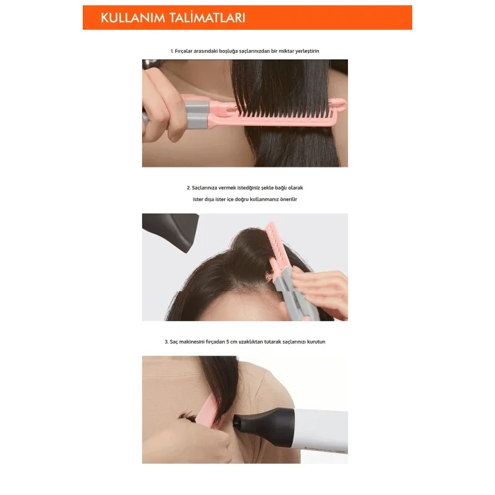 BUĞZ Saçlara Kolay Şekil Veren Saç Kurutma Fırçası Apıeu Easy Hair Dry Brush