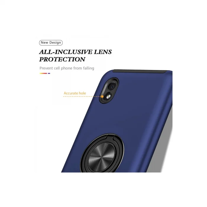 BUĞZ Samsung Galaxy A01 Core Kılıf Elit Yüzüklü Kapak - Lacivert
