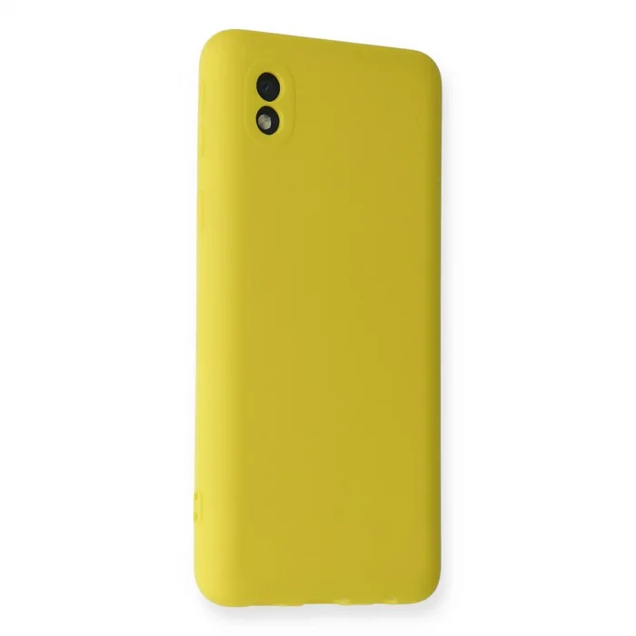 BUĞZ Samsung Galaxy A01 Core Kılıf Nano İçi Kadife Silikon - Sarı