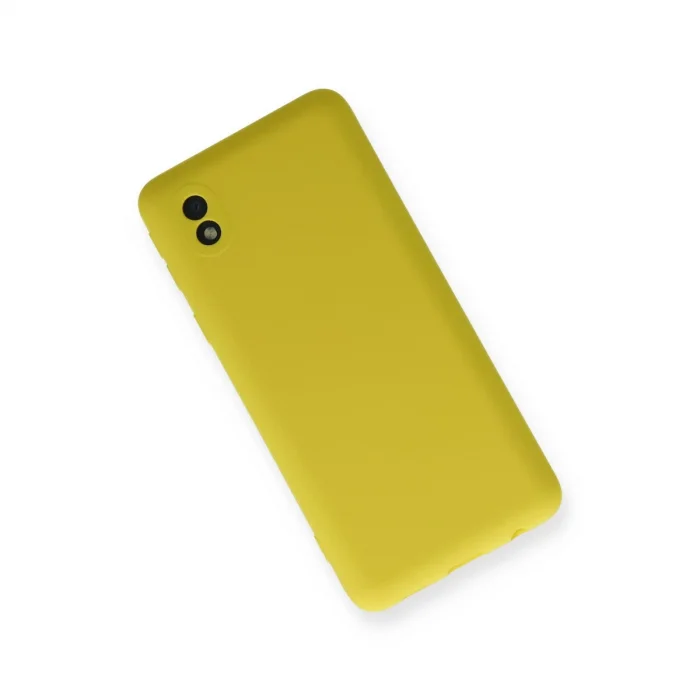BUĞZ Samsung Galaxy A01 Core Kılıf Nano İçi Kadife Silikon - Sarı