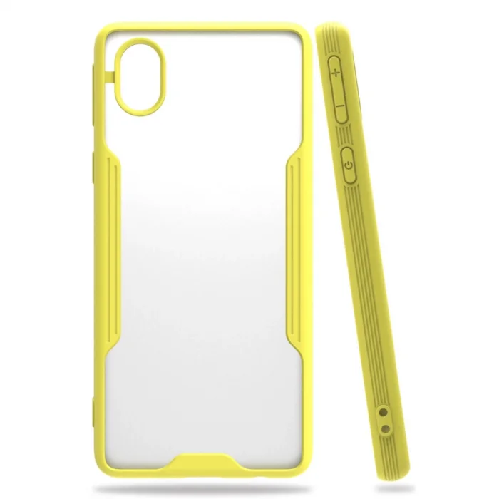 BUĞZ Samsung Galaxy A01 Core Kılıf Platin Silikon - Sarı