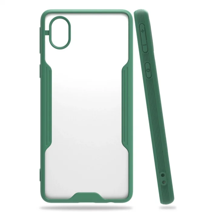 BUĞZ Samsung Galaxy A01 Core Kılıf Platin Silikon - Yeşil
