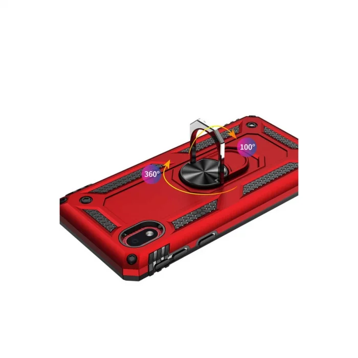 BUĞZ Samsung Galaxy A01 Core Kılıf Sofya Yüzüklü Silikon Kapak - Gümüş