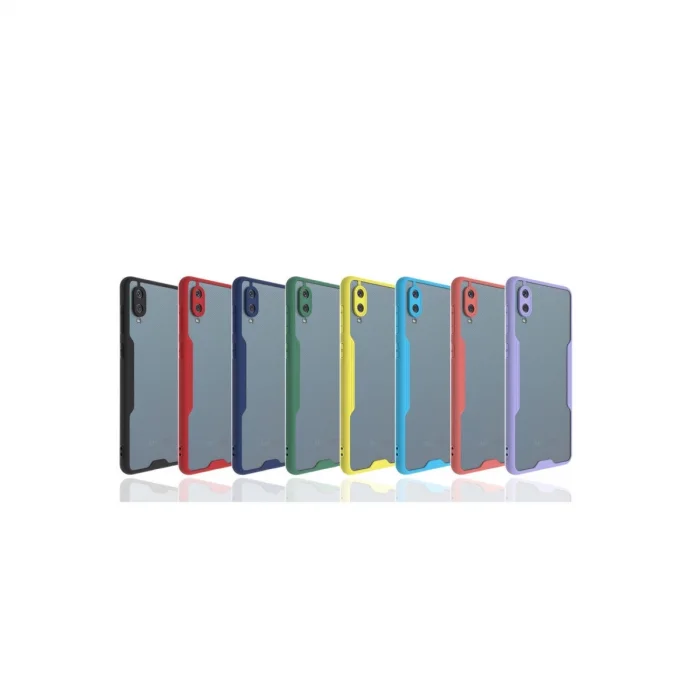 BUĞZ Samsung Galaxy A02 Kılıf Platin Silikon - Mavi