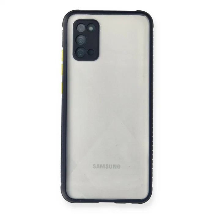 BUĞZ Samsung Galaxy A02s Kılıf Miami Şeffaf Silikon - Lacivert