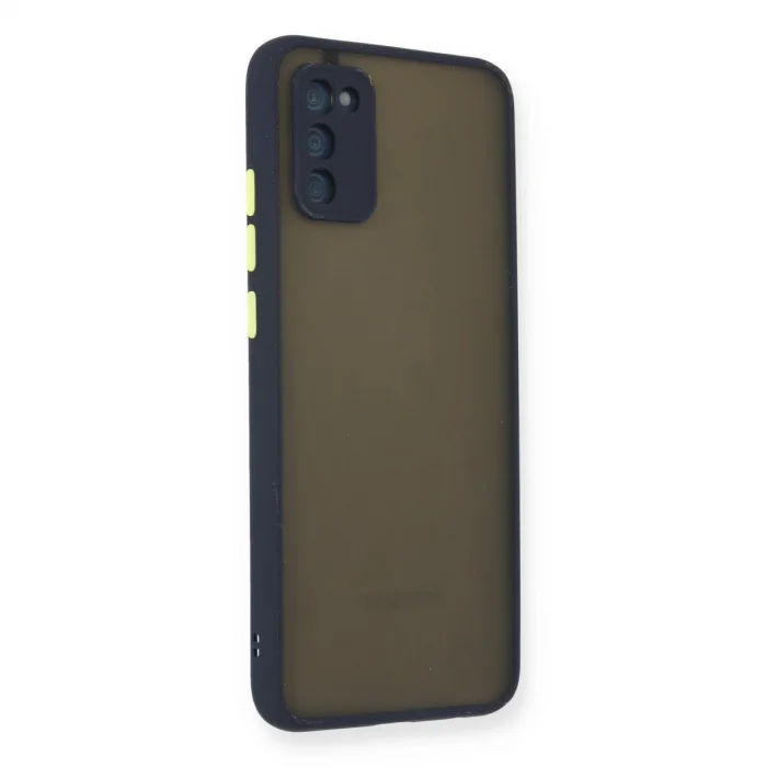 BUĞZ Samsung Galaxy A02s Kılıf Montreal Silikon Kapak - Lacivert