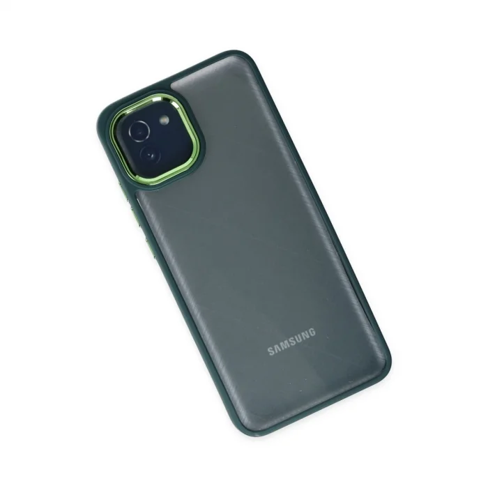 BUĞZ Samsung Galaxy A03 Kılıf Dora Kapak - Haki Yeşil