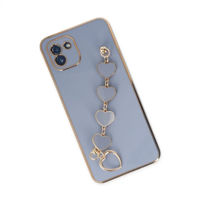 BUĞZ Samsung Galaxy A03 Kılıf Esila Silikon - Gri