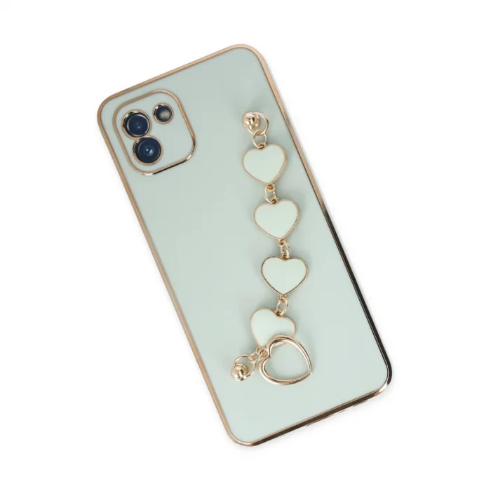 BUĞZ Samsung Galaxy A03 Kılıf Esila Silikon - Su Yeşili