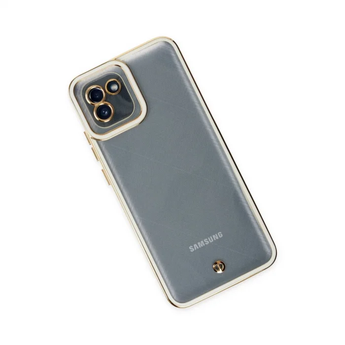 BUĞZ Samsung Galaxy A03 Kılıf Liva Lens Silikon - Beyaz