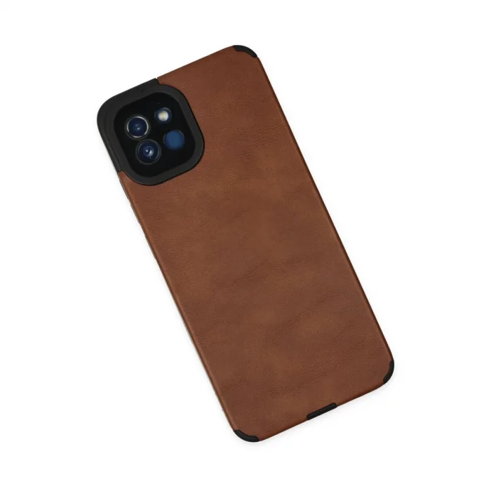 BUĞZ Samsung Galaxy A03 Kılıf Loop Deri Silikon - Kahverengi