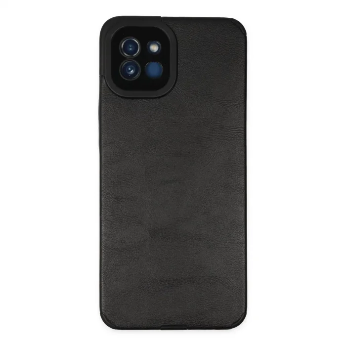 BUĞZ Samsung Galaxy A03 Kılıf Loop Deri Silikon - Siyah