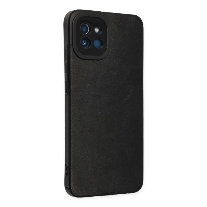 BUĞZ Samsung Galaxy A03 Kılıf Loop Deri Silikon - Siyah