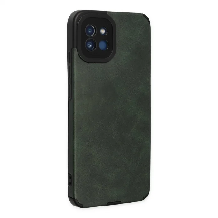 BUĞZ Samsung Galaxy A03 Kılıf Loop Deri Silikon - Yeşil