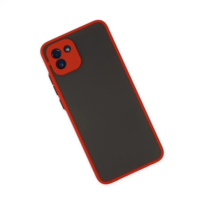 BUĞZ Samsung Galaxy A03 Kılıf Montreal Silikon Kapak - Kırmızı