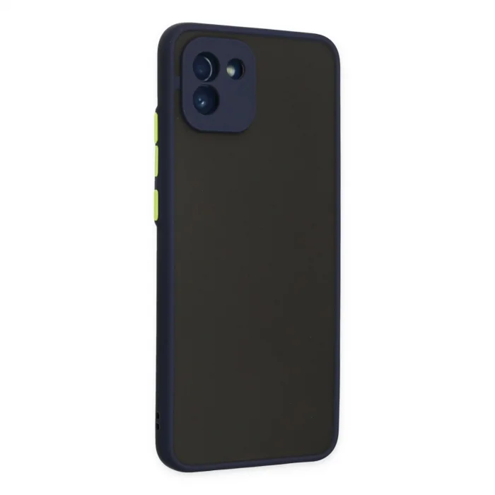 BUĞZ Samsung Galaxy A03 Kılıf Montreal Silikon Kapak - Lacivert