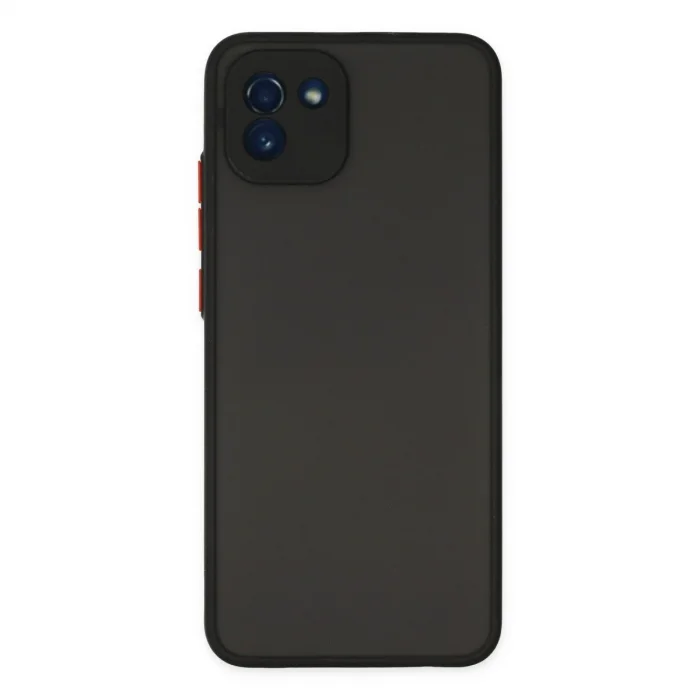 BUĞZ Samsung Galaxy A03 Kılıf Montreal Silikon Kapak - Siyah