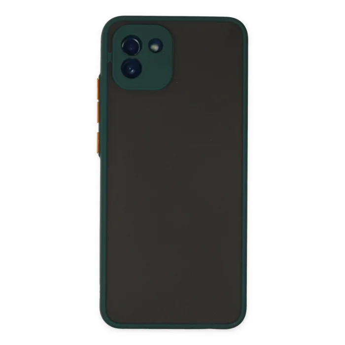 BUĞZ Samsung Galaxy A03 Kılıf Montreal Silikon Kapak - Yeşil