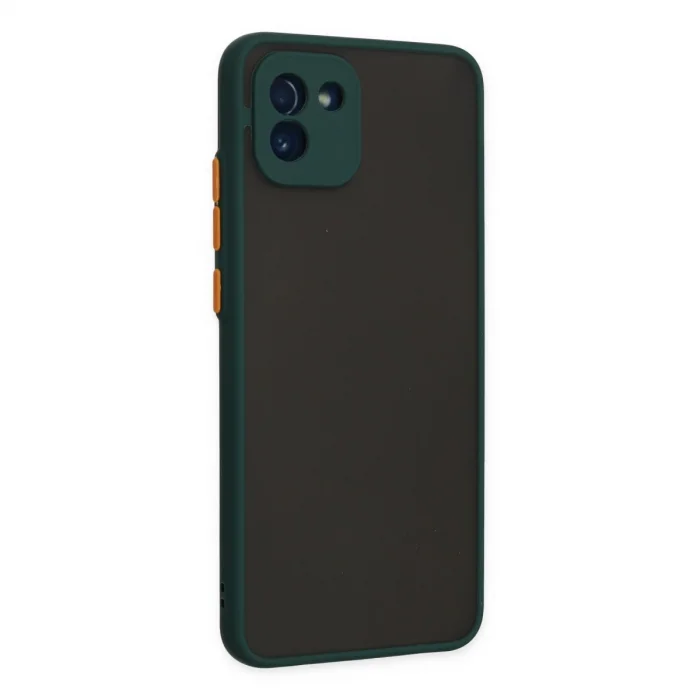BUĞZ Samsung Galaxy A03 Kılıf Montreal Silikon Kapak - Yeşil