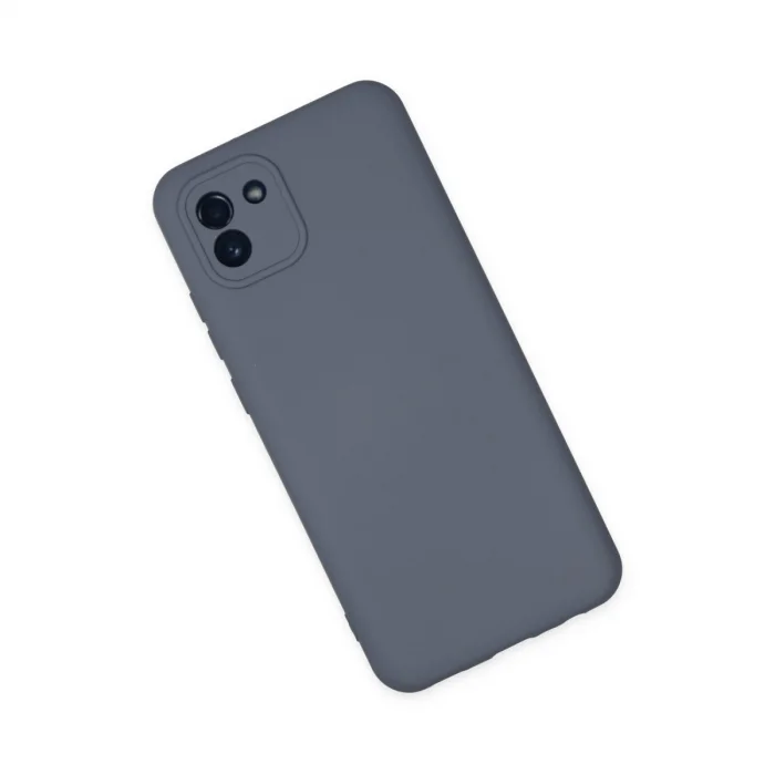 BUĞZ Samsung Galaxy A03 Kılıf Nano İçi Kadife Silikon - Gri