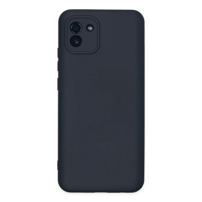 BUĞZ Samsung Galaxy A03 Kılıf Nano İçi Kadife Silikon - Lacivert