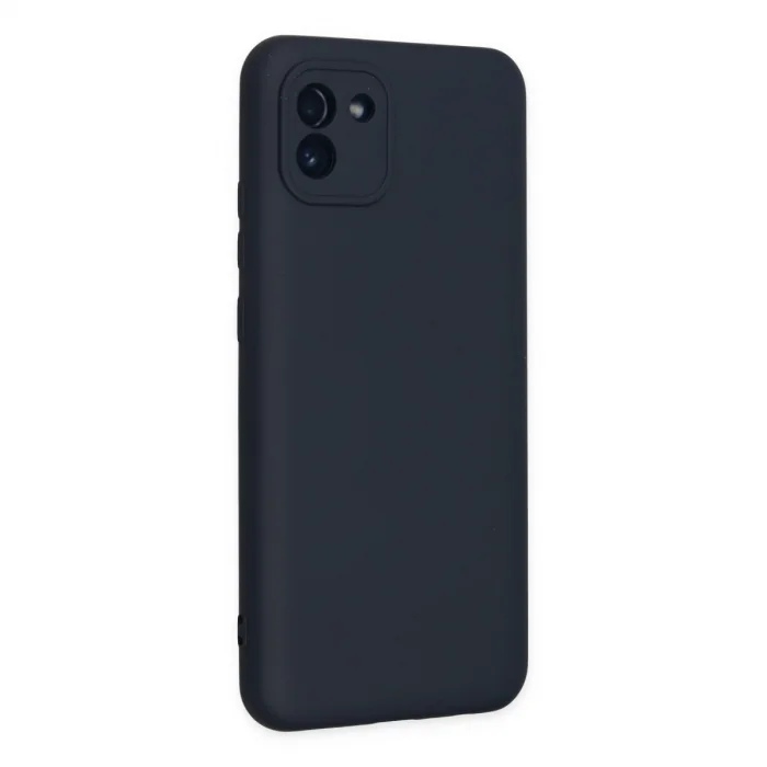 BUĞZ Samsung Galaxy A03 Kılıf Nano İçi Kadife Silikon - Lacivert
