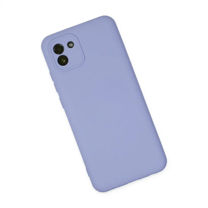 BUĞZ Samsung Galaxy A03 Kılıf Nano İçi Kadife Silikon - Lila