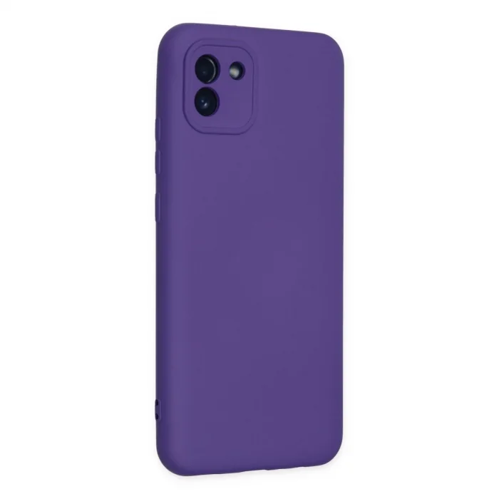 BUĞZ Samsung Galaxy A03 Kılıf Nano İçi Kadife Silikon - Mor