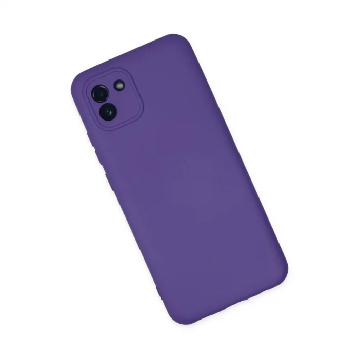 BUĞZ Samsung Galaxy A03 Kılıf Nano İçi Kadife Silikon - Mor
