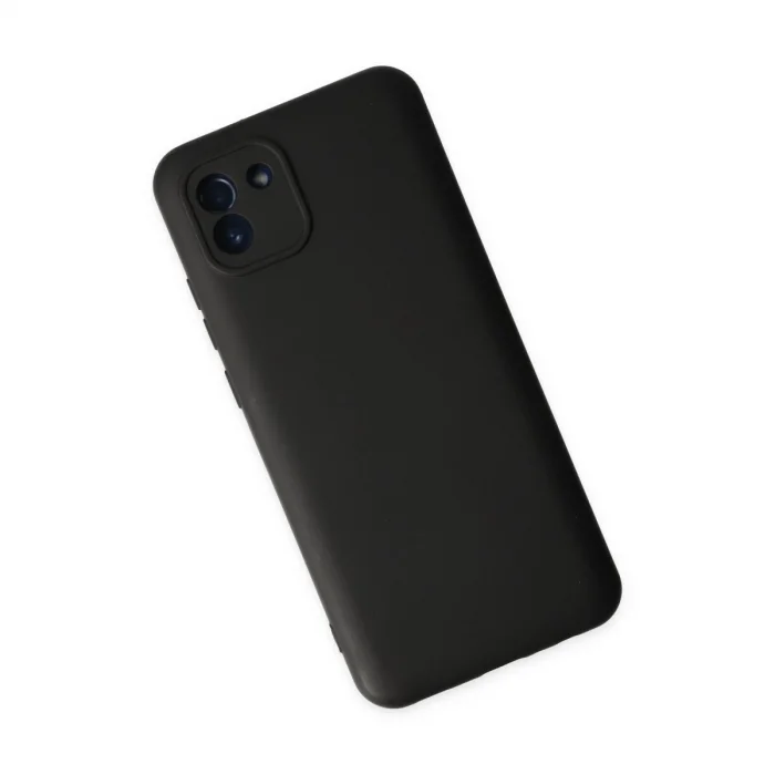 BUĞZ Samsung Galaxy A03 Kılıf Nano İçi Kadife Silikon - Siyah