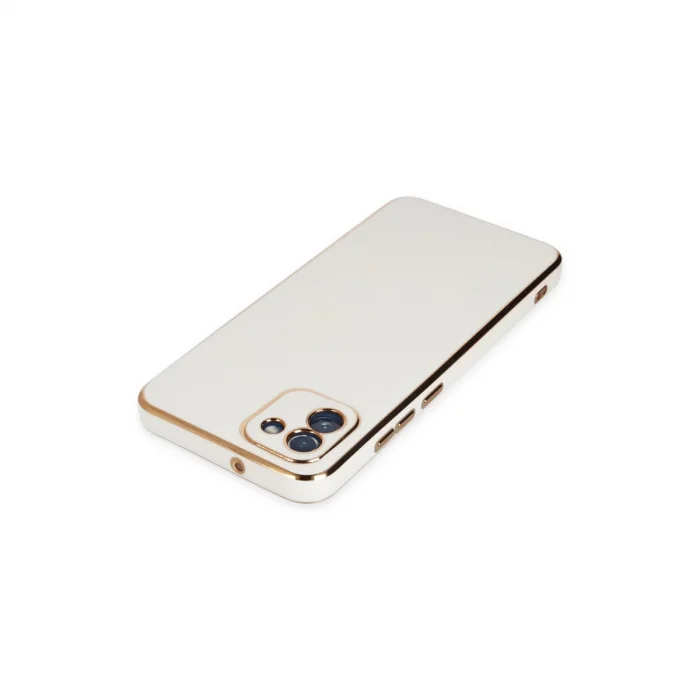 BUĞZ Samsung Galaxy A03 Kılıf Volet Silikon - Beyaz