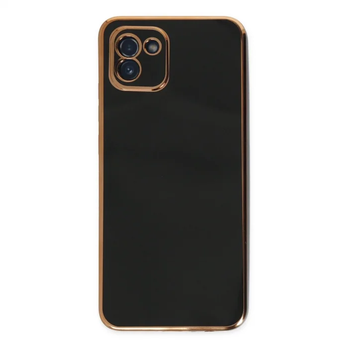 BUĞZ Samsung Galaxy A03 Kılıf Volet Silikon - Siyah