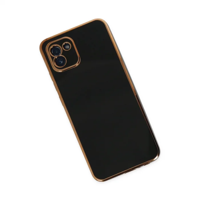 BUĞZ Samsung Galaxy A03 Kılıf Volet Silikon - Siyah