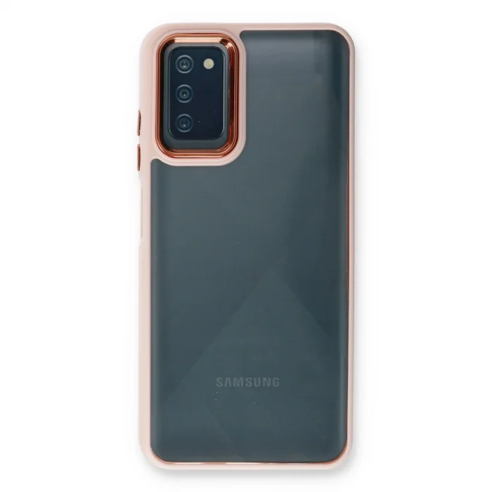 BUĞZ Samsung Galaxy A03s Kılıf Dora Kapak - Pudra