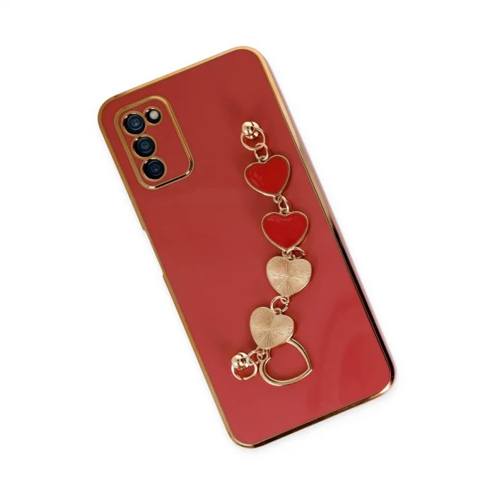 BUĞZ Samsung Galaxy A03s Kılıf Esila Silikon - Kırmızı